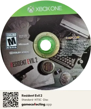 Resident Evil 2 Xbox One, NTSC disc