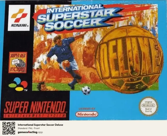 International Superstar Soccer Deluxe Super Nintendo Entertainment System, PAL box front