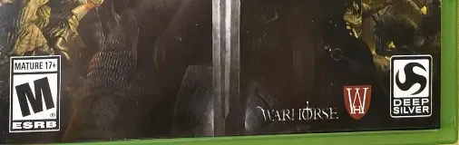 Kingdom Come: Deliverance, the ESRB box on its front