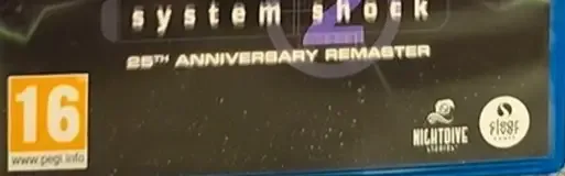 System Shock 2: 25th Anniversary Remaster, the PEGI square on its front
