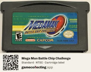 Mega Man Battle Chip Challenge Game Boy Advance, NTSC cartridge label