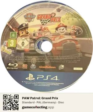 PAW Patrol: Grand Prix PlayStation 4, PAL disc