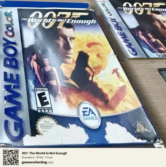 007: The World Is Not Enough Game Boy Color, NTSC box front
