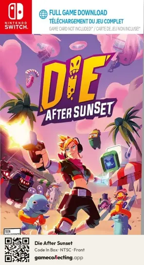 Die After Sunset Nintendo Switch, NTSC box front