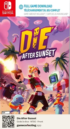 Die After Sunset Nintendo Switch, NTSC box front