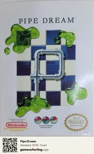 Pipe Dream Nintendo Entertainment System, NTSC box front