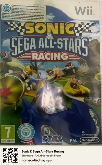Sonic & Sega All-Stars Racing Nintendo Wii, Portugal box front