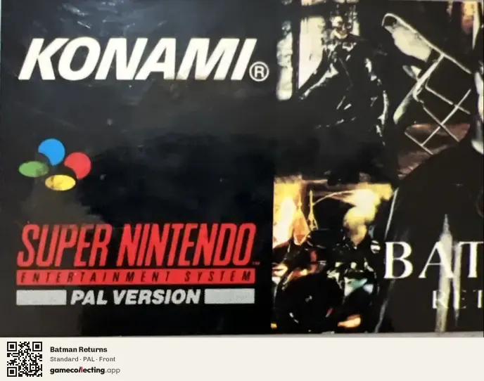 Batman Returns Super Nintendo Entertainment System, PAL box front