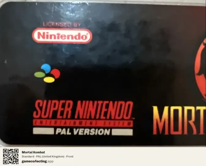 Mortal Kombat Super Nintendo Entertainment System, United Kingdom box front