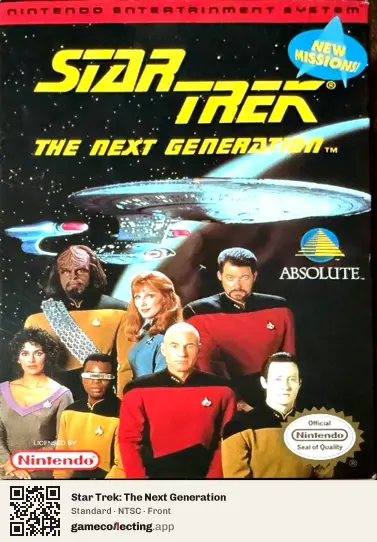 Star Trek: The Next Generation Nintendo Entertainment System, NTSC box front