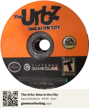 The Urbz: Sims in the City Nintendo GameCube, NTSC disc