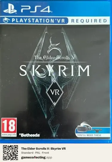 The Elder Scrolls V: Skyrim VR PlayStation 4, PAL box front