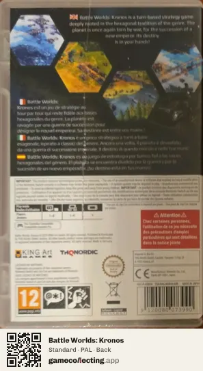Battle Worlds: Kronos Nintendo Switch, PAL box back