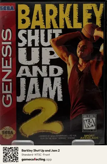 Barkley Shut Up and Jam 2 Sega Mega Drive / Genesis, NTSC box front