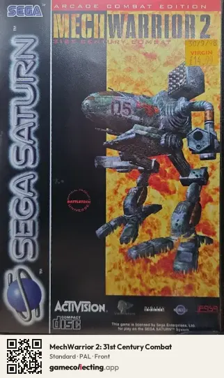 MechWarrior 2: 31st Century Combat Sega Saturn, PAL box front