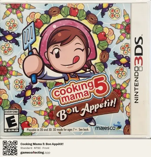 Cooking Mama 5: Bon Appétit! Nintendo 3DS, NTSC box front
