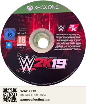 WWE 2K19 Xbox One, PAL disc