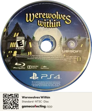 Werewolves Within PlayStation 4, NTSC disc