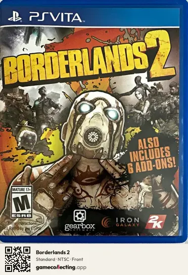 Borderlands 2 PlayStation Vita, NTSC box front