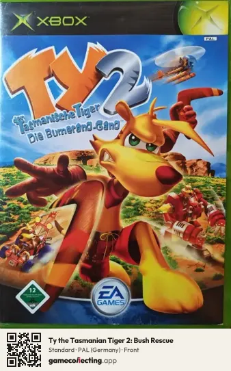 Ty the Tasmanian Tiger 2: Bush Rescue Xbox, Germany box front