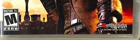 Fallout: New Vegas, the ESRB box on its front