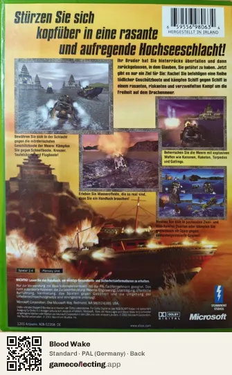 Blood Wake Xbox, Germany box back