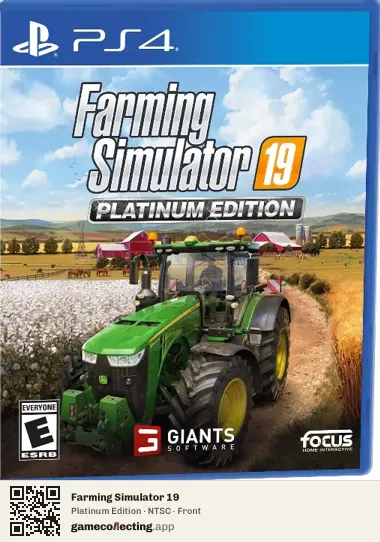 Farming Simulator 19 PlayStation 4, NTSC box front