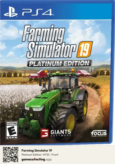 Farming Simulator 19 PlayStation 4, NTSC box front