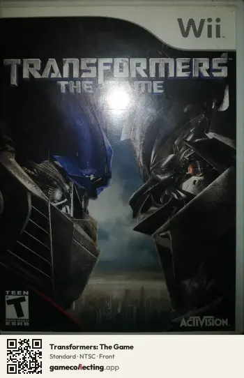Transformers: The Game Nintendo Wii, NTSC box front