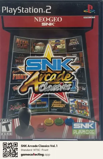 SNK Arcade Classics Vol. 1 PlayStation 2, NTSC box front