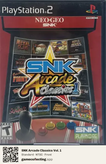 SNK Arcade Classics Vol. 1 PlayStation 2, NTSC box front