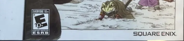 Chrono Trigger, the ESRB box on its front