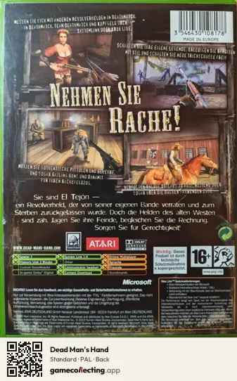 Dead Man's Hand Xbox, PAL box back