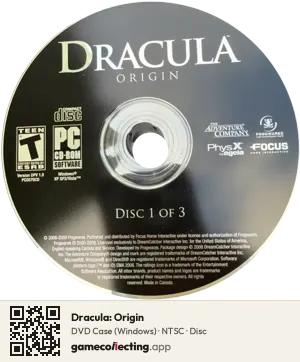 Dracula: Origin Computer, NTSC disc