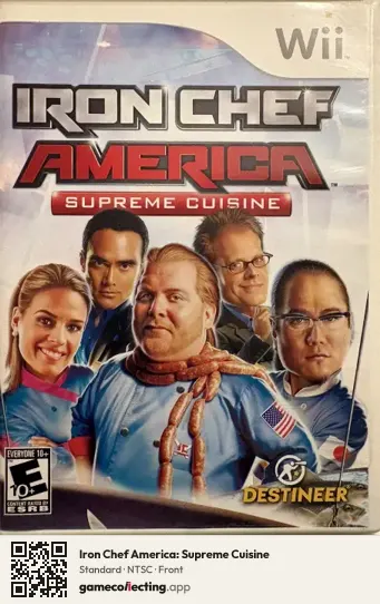 Iron Chef America: Supreme Cuisine Nintendo Wii, NTSC box front