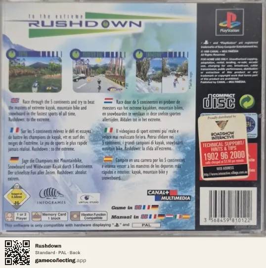 Rushdown PlayStation, PAL box back