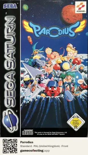 Parodius Sega Saturn, United Kingdom box front