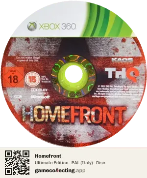 Homefront Xbox 360, PAL disc