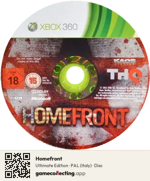 Homefront Xbox 360, PAL disc