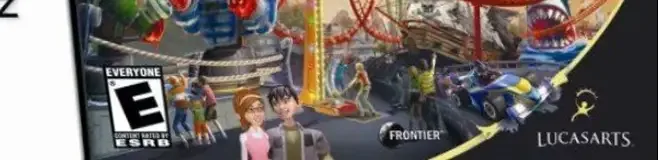 Thrillville: Off the Rails, the ESRB box on its front