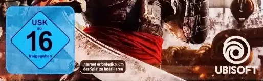 Assassin's Creed Black Flag Resynced, the USK square on its front