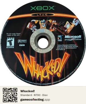 Whacked! Xbox, NTSC disc