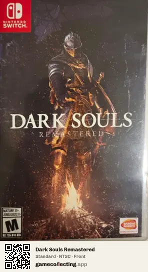 Dark Souls Remastered Nintendo Switch, NTSC box front