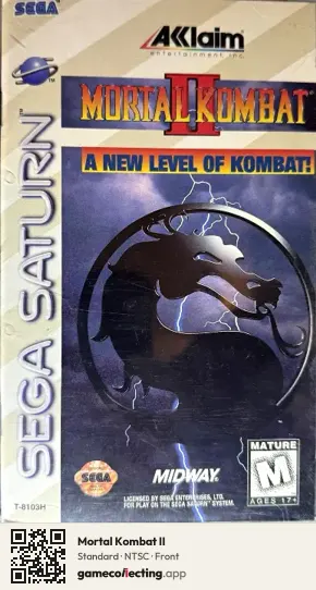 Mortal Kombat II Sega Saturn, NTSC box front