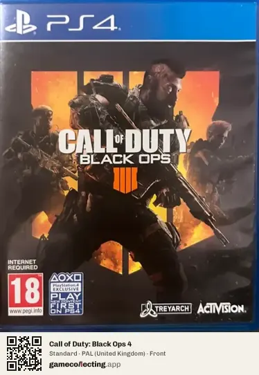Call of Duty: Black Ops 4 PlayStation 4, United Kingdom box front