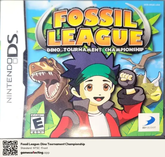 Fossil League: Dino Tournament Championship Nintendo DS, NTSC box front