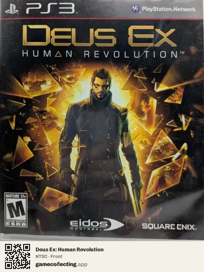 Deus Ex: Human Revolution PlayStation 3, NTSC box front