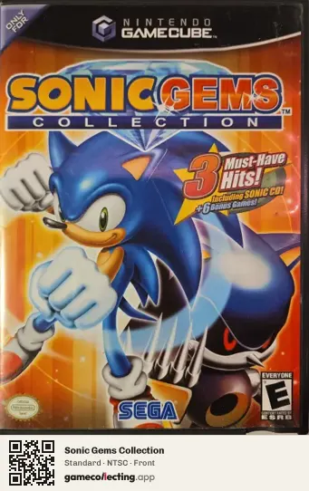 Sonic Gems Collection Nintendo GameCube, NTSC box front