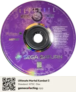 Ultimate Mortal Kombat 3 Sega Saturn, NTSC disc