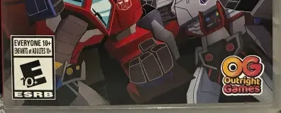 Transformers: Battlegrounds, the ESRB box on its front